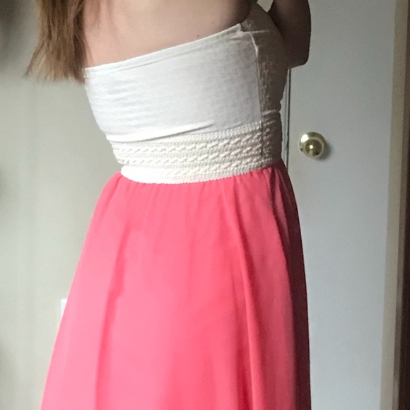 Peach Hi-Low dress - Picture 3 of 4